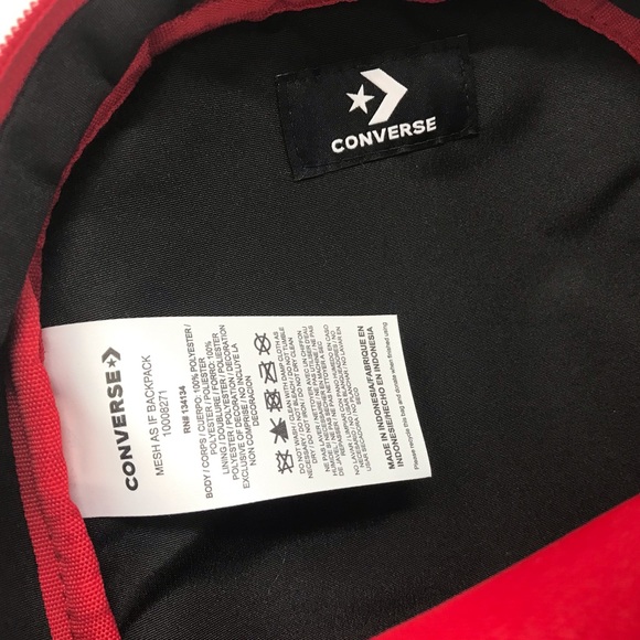 Converse Mesh AF IF Backpack Red W AUTHENTIC - Picture 7 of 8